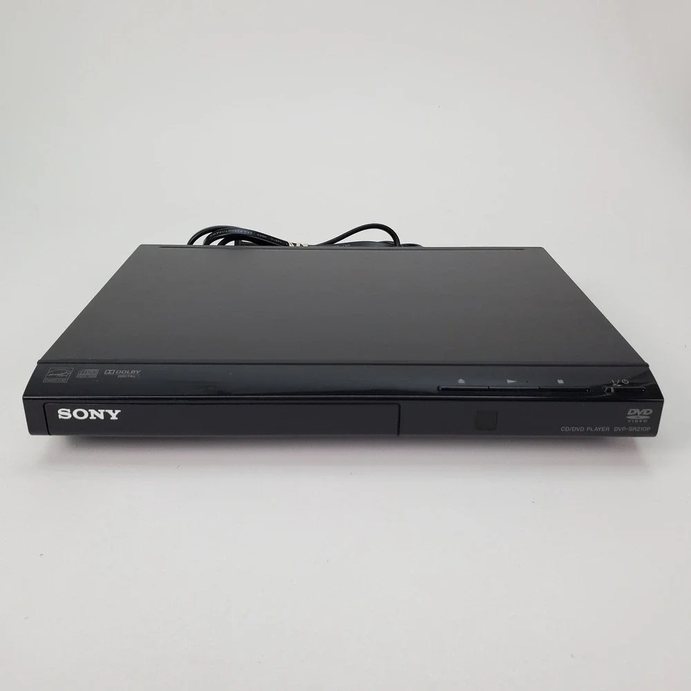 Sony DVP-SR210P CD DVD Player Black with Remote Cables and Manual